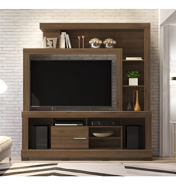Estantería Ipanema Linea Brasil Para Tv De Hasta 55 Pulgadas, Color Nogueira Nogal