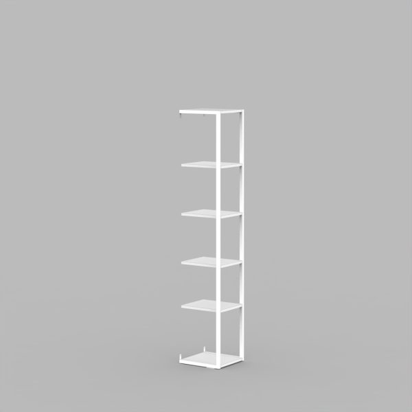 Escobero Despensero Cocina Servicio 2 Puertas 4 Estantes + Estantería Metálica 5 Niveles Organizador Blanco Melamina Multifunción Guardado Despensa Hogar Compacto Moderna Limpieza E062 + Me180 Dielfe