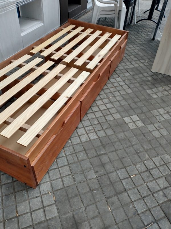 D_855106-MLA42749408443_072020-F.jpg Base Box Para Somier Con 3 Cajones. Pino Lustrado 80 X 190