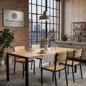 D_858891-MLA108653046797_032026-F.jpg Mesa Extensible 1.40 X 80 Tapa Paraiso Base De Caño 4 Patas