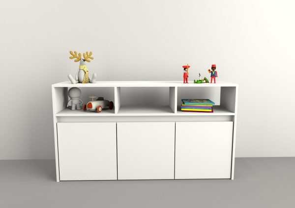 Mueble Juguetero Guardado Organizador Baul C Ruedas + + + Color Everest