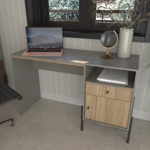 Escritorio Industrial Melamina 1 Cajon 1 Puerta 1,25 Mt 4255