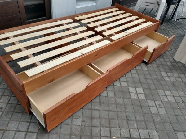 D_863534-MLA42749431112_072020-F.jpg Base Box Para Somier Con 3 Cajones. Pino Lustrado 80 X 190
