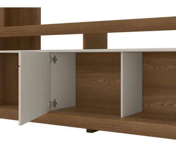 Soporte Para Tv Laguna Linea Brasil De Hasta 60 Pulgadas, Color Freijó/blanco Roto Freijó/off White