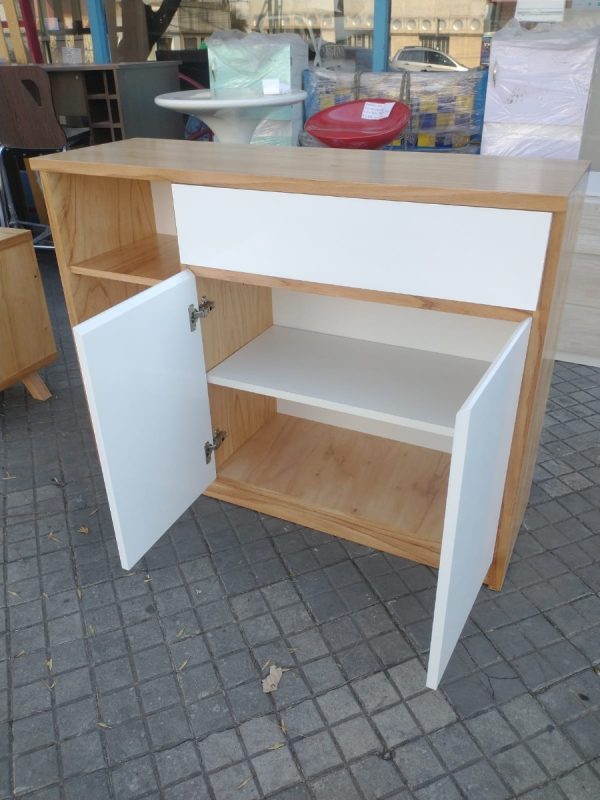 Bahiut Vajillero Tapa Paraiso Con Blanco 1.20 X 0.90 2 Ptas