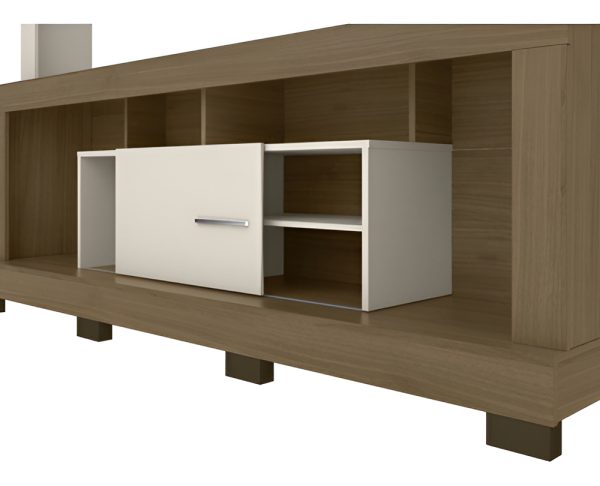 Estante Para Tv Ipanema Linea Brasil De Hasta 55 Pulgadas, Color Avela/blanco Roto Avela/off White