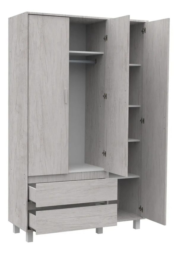 Placard Mosconi Milenial Geo 3 Puertas Con Patas Moderno Tissa