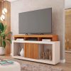 Rack Dragon Para Tv De Hasta 55 Pulgadas Con 1 Puerta, Color Mel/off Rasgado, Beige