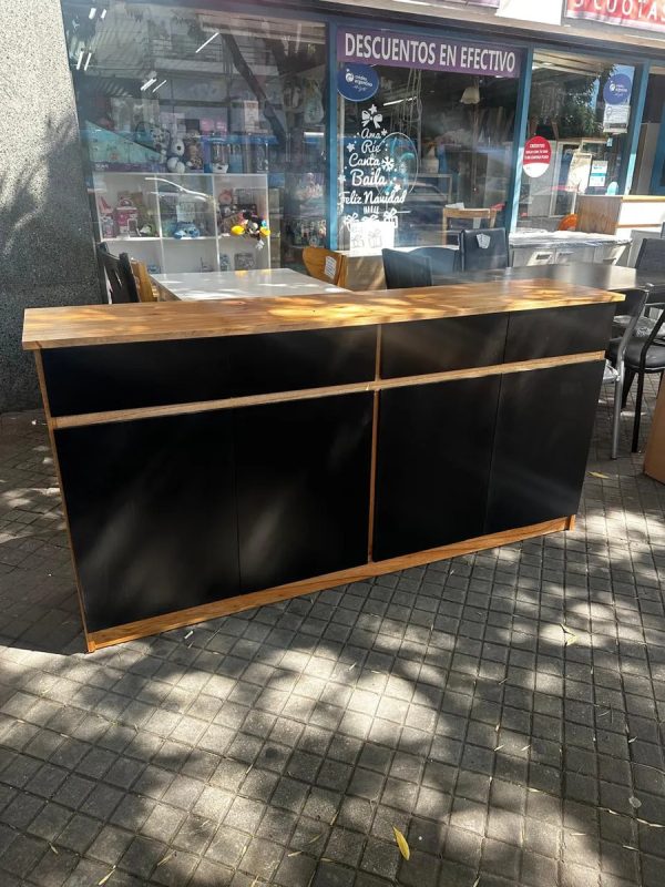 Bahiut Vajillero 4 Puertas, 4 Cajones. 180 X 90 X 40- Negro