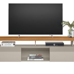 D_899288-MLA79788165215_102024-F.jpg Estante Para Tv Esmeralda Linea Brasil De 70 Pulgadas, Color Natural/blanco Roto