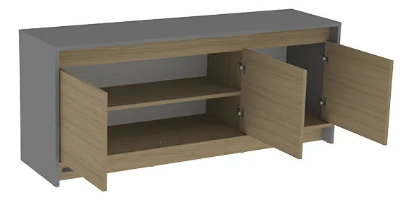 Rack Mesa Para Tv Minimal - 3 Puertas- 128 X 53 X 36