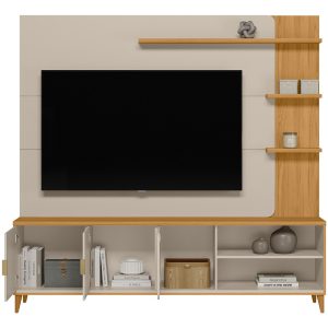D_913500-MLA99987787393_112025-F.jpg Tante Home Para Televisor Napoli Linea Brail De 70 Pulgadas Color Tauari/blanco Roto Enfoque Tauari/blanco Mate