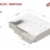 Base Box Plataforma 1.40 O 1.60 X 1.90- 4 Caj. 2 Baul- 56637