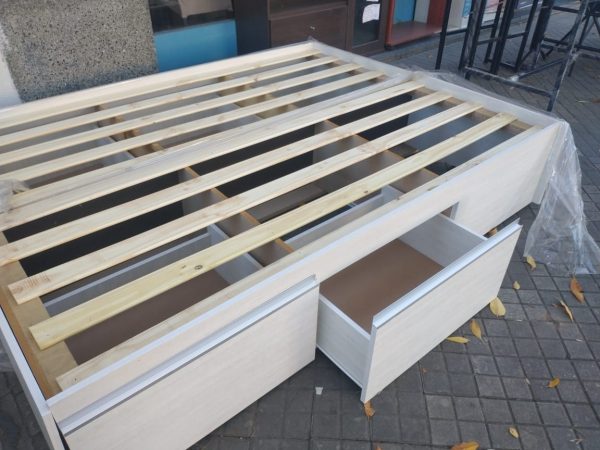 Base Box Para Sommier Con 4 Cajones Correderas Metalicias