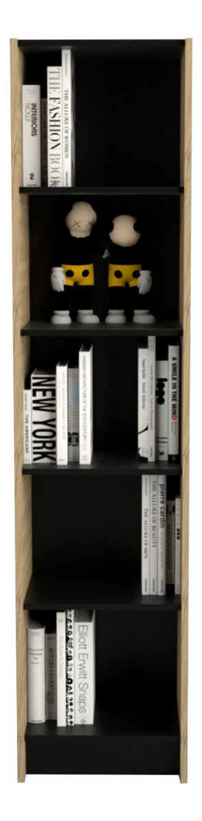 D_925442-MLU73807298890_012024-F.jpg Estanteria Biblioteca Chica Abierta Melamina Color Olmo Negro