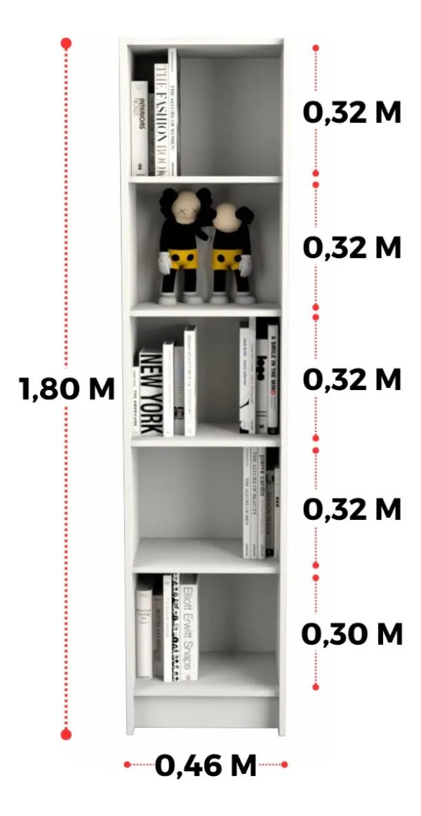 Estanteria Biblioteca Chica Abierta Melamina Color Olmo Everest