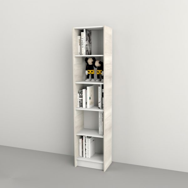 Estanteria Biblioteca Chica Abierta Melamina Color Nevado/everest