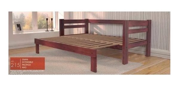 Divan Cama Extensible Pino Lustrado Cod. 215- Pacifico