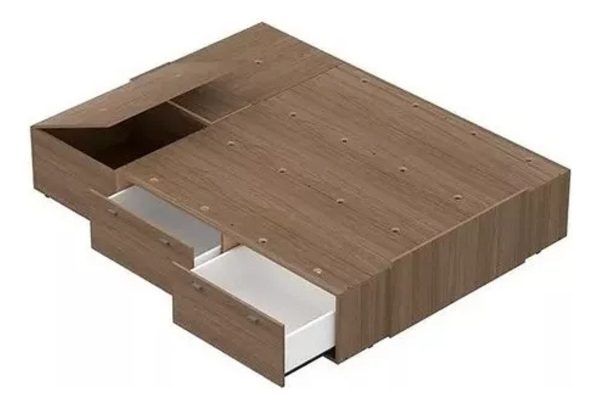 Base Box Plataforma 1.40 O 1.60 X 1.90- 4 Caj. 2 Baul- 56637