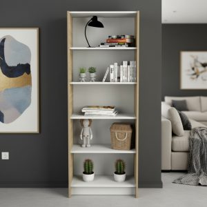 D_957245-MLA99956982285_112025-F.jpg Estanteria Biblioteca Grande Abierta Melamina Color Olmo Everest