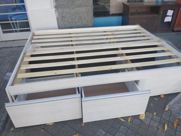 Base Box Para Sommier Con 4 Cajones Correderas Metalicias