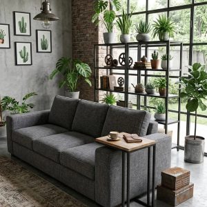 Mesa De Arrime Tapa Lustrada 48 X 35, Base De Caño Pintado