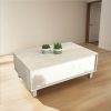Mesa Ratona Rectangular Con Cajon Living Melamina Color Nevado Everest