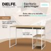 Escritorio Mesa De Trabajo Hogar Oficina Para Computadora Cpu 3 Estantes 120cm Color Blanco Y Roble Natural Ees120 Dielfe Roble Natural / Blanco