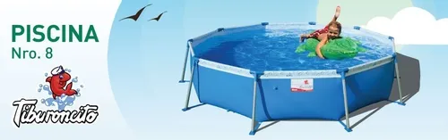 D_157905-MLA25090084133_102016-O.webp Pileta Piscina De Lona. Redonda. Tiburoncito Nº8 3.05 X 0.65