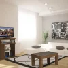 Mesa Ratona Centro Living Dolfin. Melamina. Apliques En Alum