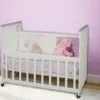 Cuna Melamina C- Baranda Deslizable Detalles Laqueados- Quad