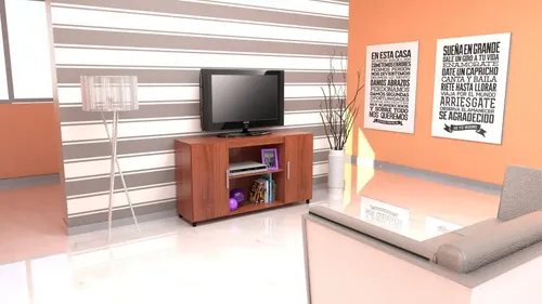 Mesa Rack Tv/ Led 42. Melamina. 135 Cm Ancho. Cod. 1400