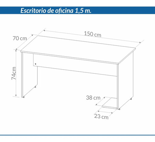 Escritorio P- Oficina Sin Cajon. (opiconal) 1.50 X 0.70 3912