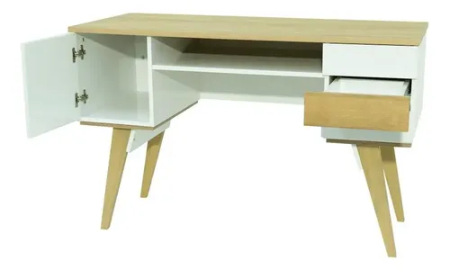 D_601486-MLA71045607915_082023-O.webp Escritorio 3 Cajones 1 Puerta Escandinavo- 100 X 55 Cod. 234