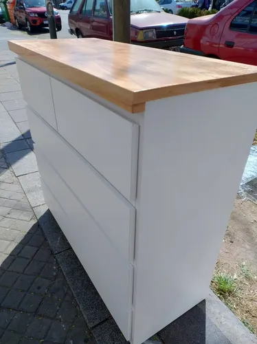 Comoda Chiffonier Cajonera- 5 Cajones- Laqueado Tapa Paraiso