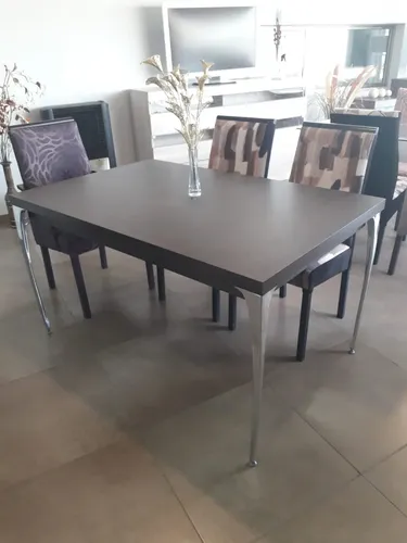 D_602662-MLA83588693926_042025-O.webp Mesa Cocina Comedor Urbain Fija 140 X 0.90. Base Cromada