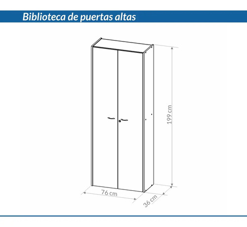 Biblioteca Organizador Oficina 2 Ptas. Estant 76 Cm. Cod 930