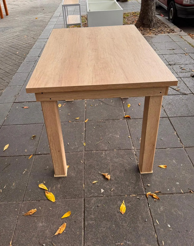 Mesa Cocina Comedor Fija 120 X 80- Tapa Y Patas De Melamina