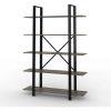 D_604937-MLA104793700965_012026-O.jpg Biblioteca Estanteria Industrial Melamina Metalica Linea Soho Organizador 5 Estantes Oficina Living Exhibidor Canyon Negro 175 Cm Est175 Dielfe Canyon Con Negro