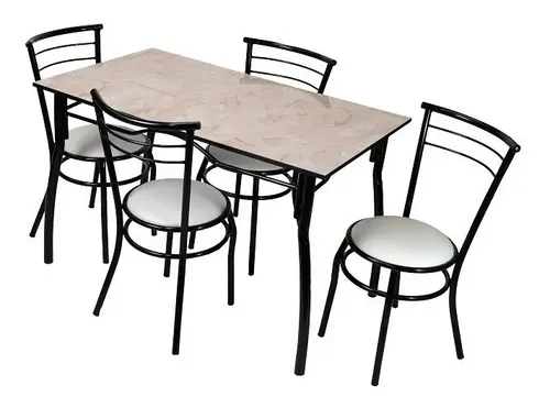 Unico Juego D Cocina Mesa Bar 120 X 70 + 4 Sillas Vienes Cm1