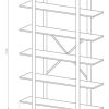 D_605443-MLU73331019558_122023-O.jpg Biblioteca Estanteria Industrial Melamina Metalica Linea Soho Organizador 5 Estantes Oficina Living Exhibidor Canyon Negro 175 Cm Est175 Dielfe Canyon Con Negro