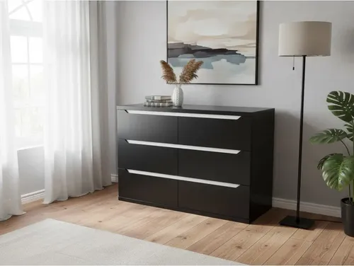 Comoda Chiffonier Laqueada Con 6 Cajones Duna- 110-80-38