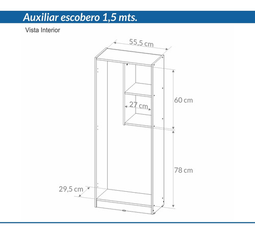 D_605590-MLA85675255468_062025-O.jpg Unico Escobero Organizador Multifuncion 2 Puertas- Estantes