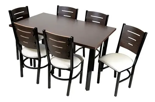 D_605695-MLA31581522422_072019-O.webp Combo Juego Comedor Mesa Combinada + 6 Sillas Caño Mod. 11