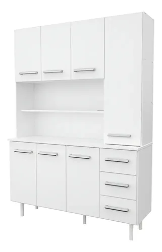 D_606569-MLA94298162619_102025-O.webp Aparador Moderno Mosconi Express De 120 Cm Con 7 Puertas Y 3 Cajones En Blanco