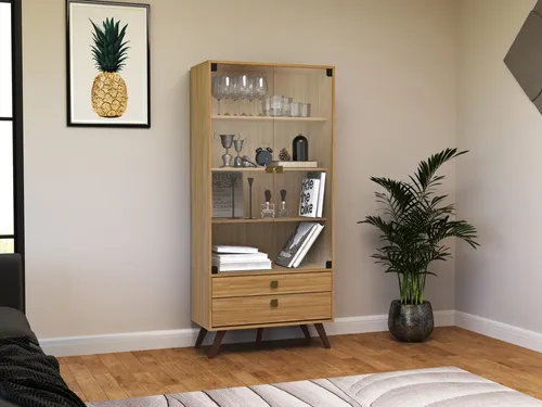 Mueble Organizador Cristalero 2 Ptas, 2 Caj 182 X 70 Rt 3151