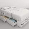 Base Box P- Sommier 140 X 190- 4 Cajones- Estantes- Cod 6442