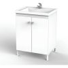 Vanitory Para Baño Vdf060 Oslo Con Bacha 2 Puertas Blanco Dielfe