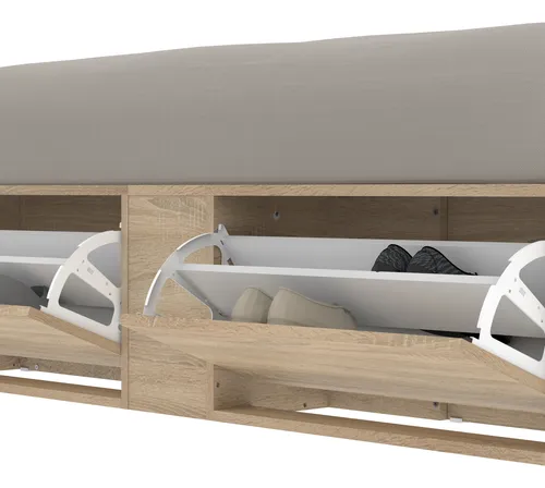 Base Box Para Sommier 140 O 160 X 190- 4 Cajones 2 Zapateros