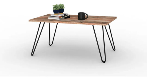 D_607690-MLA109109890577_032026-O.jpg Mesa Ratona Industrial Rectangular Living 90 Cm Color Atakama Con Patas De Hierro Negro Melamina 18mm Mesa Centro Baja Moderna Estilo Loft Fácil Armado Mir090 Dielfe